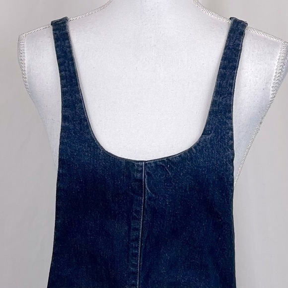 Zara Blue Jean Overall Style Boho Hippie Mini Dress NWOT - Picture 3 of 10